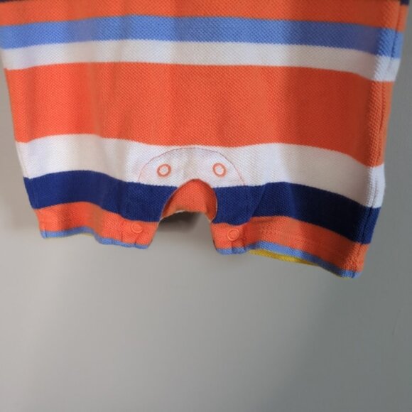 Ralph Lauren Collared Striped Romper. Orange, Blue, White & Yellow Size 3 Months - Picture 3 of 7